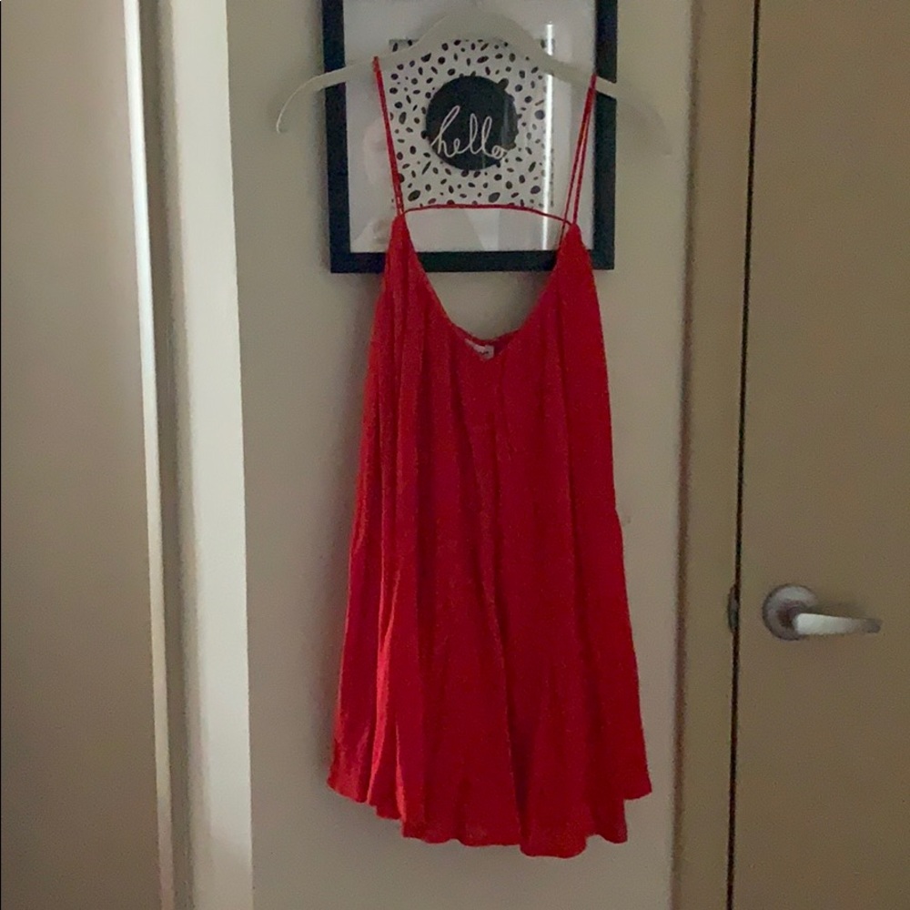 Red shift dress